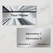 Metalen bliksemnaamplaatjes Visitekaartjes (Voorkant / Achterkant)