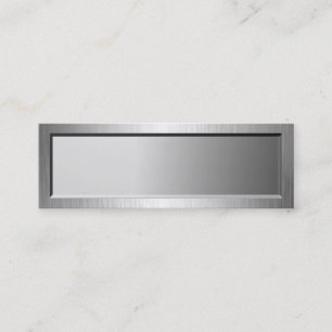 Metalen bliksemnaamplaatjes Visitekaartjes