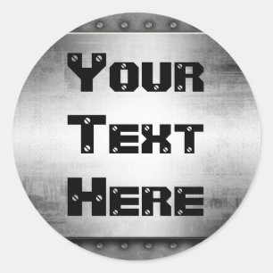 Metalen blikvangers ronde sticker