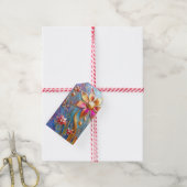 Metalen Bloemen Cadeaulabel (Met Touw)