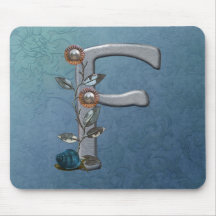 Metalen bloemen Monogram F