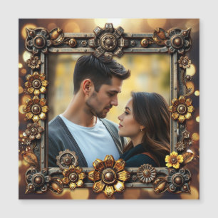Metalen Bloemen Steampunk Gepersonaliseerde Foto