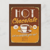  metalen bord - Hot Chocolate Briefkaart (Voorkant)