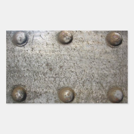 Metalen Bord met schroeven Rechthoekige Sticker (Voorkant)