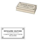 Metalen Bord met Schroeven Zakelijk Adres Rubberstempel (Gestempeld)