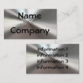 Metalen Borden Cirkelontwerp Visitekaartjes (Voorkant / Achterkant)