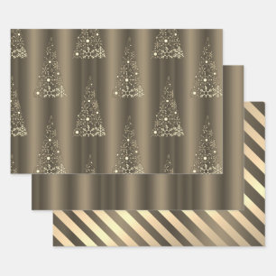 Metalen Bronzen Kerstmis Inpakpapier Vel
