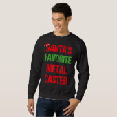 Metalen Caster Grappige Pyjama Kerstmis Trui (Voorkant volledig)