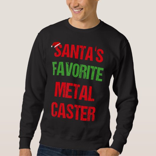 Metalen Caster Grappige Pyjama Kerstmis Trui (Voorkant)