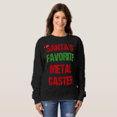 Metalen Caster Grappige Pyjama Kerstmis Trui (Voorkant volledig)