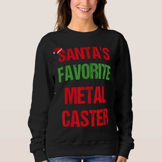 Metalen Caster Grappige Pyjama Kerstmis Trui (Voorkant)