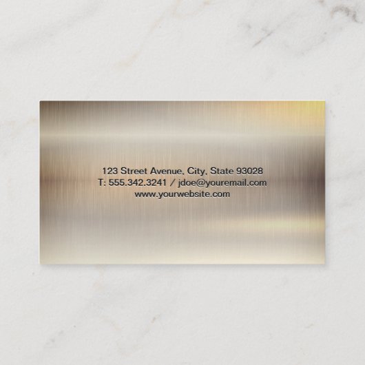 Metalen Chrome Achtergrond Visitekaartje (Achterkant)