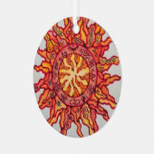 Metalen cirkelvormgeving metalen ornament (Voorkant links)