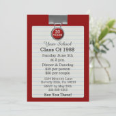 Metalen clip-laptop Rood-kleurenreünie Kaart (Staand voorkant)