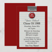 Metalen clip-laptop Rood-kleurenreünie Kaart (Voorkant / Achterkant)