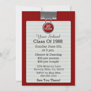 Metalen clip-laptop Rood-kleurenreünie Kaart