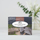 Metalen dakbedekking bedrijf promotioneel briefkaart (Staand voorkant)