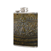 metalen decoratie elegant floraal oud sculpt heupfles (Links)