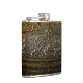 metalen decoratie elegant floraal oud sculpt heupfles (Rechts)