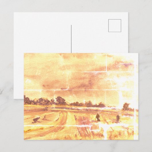 Metalen detecteren in de velden 2 briefkaart (Voorkant / Achterkant)