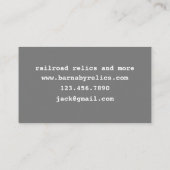 Metalen detecteren relikwieën Railroad Lock Key Sc Visitekaartje (Achterkant)