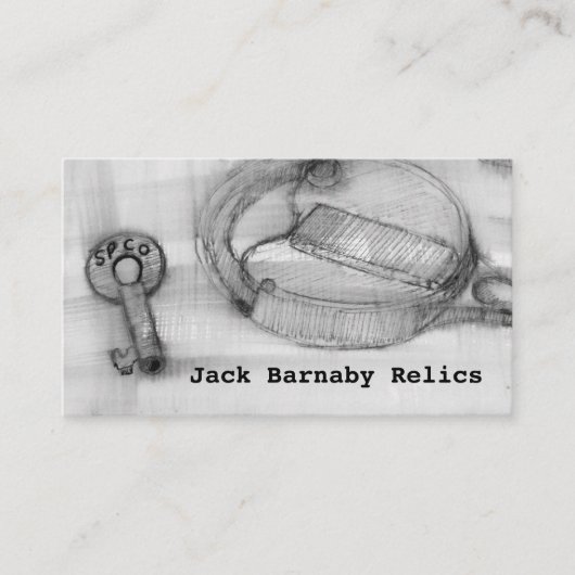 Metalen detecteren relikwieën Railroad Lock Key Sc Visitekaartje (Voorkant)