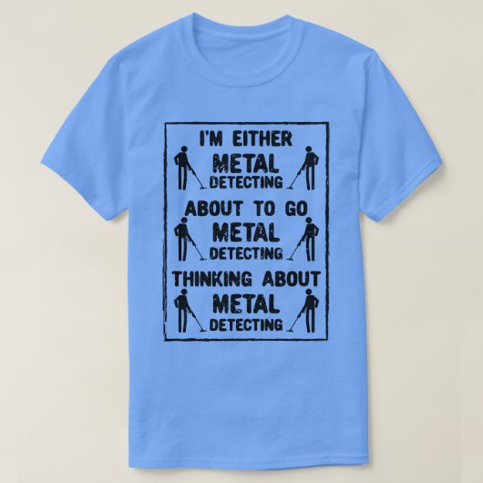 Metalen detecterende metaaldetector 1 t-shirt (Design voorkant)