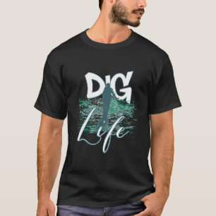 Metalen Detectie - Dig Life - Strandjager - Groen T-shirt