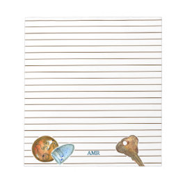 Metalen detectietraining Sleutels Monogram Button Notitieblok