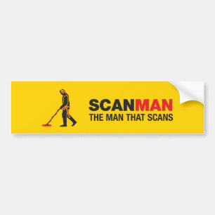 Metalen detectietsticker bumpersticker