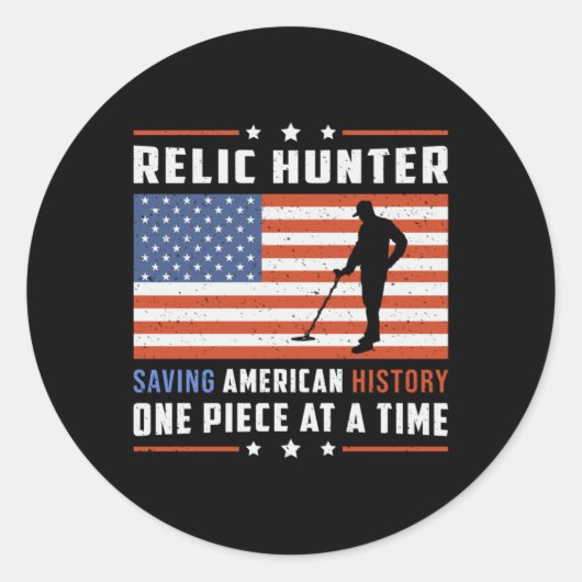 Metalen Detector Detectorist Gift Idee Ronde Sticker (Voorkant)