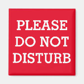 METALEN DEURMAGNEET "NIET STOREN" ROOD & WIT MAGNEET (Voorkant)