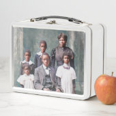 metalen doos Victoriaans zwarte familie (In situ)