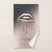 Metalen druppeltjes Glitter Ombre Roos Gold Bad Handdoek (Handdoek)