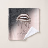 Metalen druppeltjes Glitter Ombre Roos Gold Bad Handdoek (Wasdoekje)