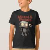 Metalen en bloembladerobot met het T-shirt van Flo (Voorkant)