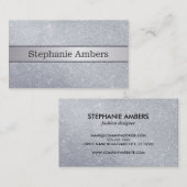 Metalen en glitter visitekaartje (Voorkant / Achterkant)