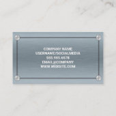 Metalen en schroeven | Aluminium Visitekaartje (Achterkant)