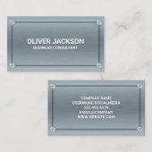 Metalen en schroeven | Aluminium Visitekaartje (Voorkant / Achterkant)