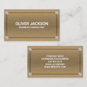 Metalen en schroeven | Metaalstructuur Visitekaartje (Voorkant / Achterkant)