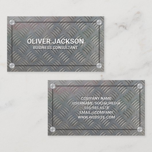 Metalen en schroeven | Ruitstaal Visitekaartje (Voorkant / Achterkant)