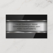 Metalen en zwart gloss visitekaartje (Achterkant)