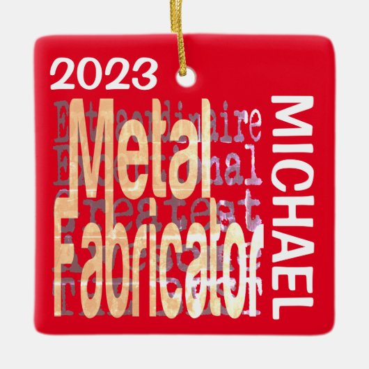 Metalen Fabricator Buitengewoon CUSTOM Keramisch Ornament (Voorkant)