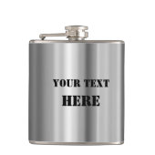 Metalen fles met tinnen dak inspiratie heupfles (Voorkant)