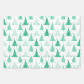 Metalen Folie Blauwe Groene dennenbomen Inpakpapier Vel (Voorkant 2)