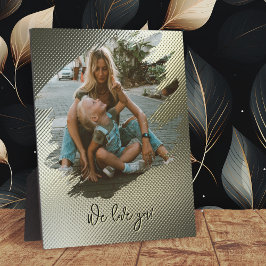 Metalen Frame Kwaststreek Familie Liefde Foto Fotoplaat