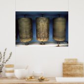 Metalen gebeds wielen poster (Keuken)