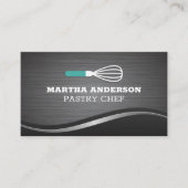 Metalen Geborstelde Golf Achtergrond | Whisk Visitekaartje (Voorkant)