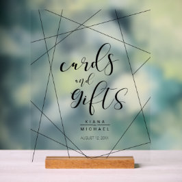 Metalen geometrische kaarten & geschenken zilver I Acryl Bord