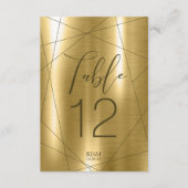 Metalen Geometrische Tafel Nummers Goud ID648 Kaart (Voorkant)